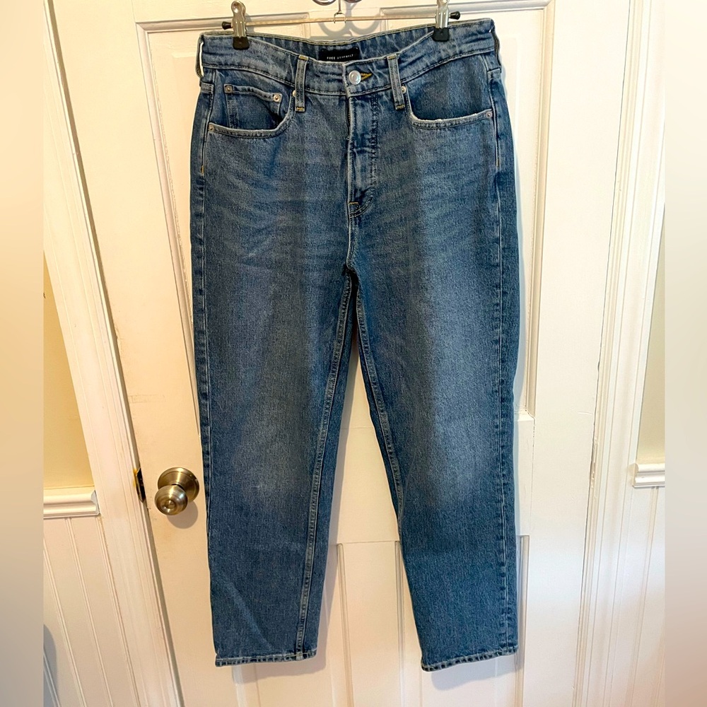 Free Assembly high waisted straight leg jeans
